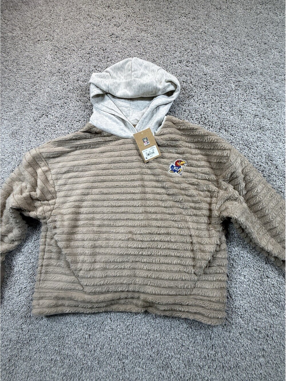 Rivalry Threads Kansas Jayhawks Plush Hoodie Size S 4/6 NWT Women’s $45